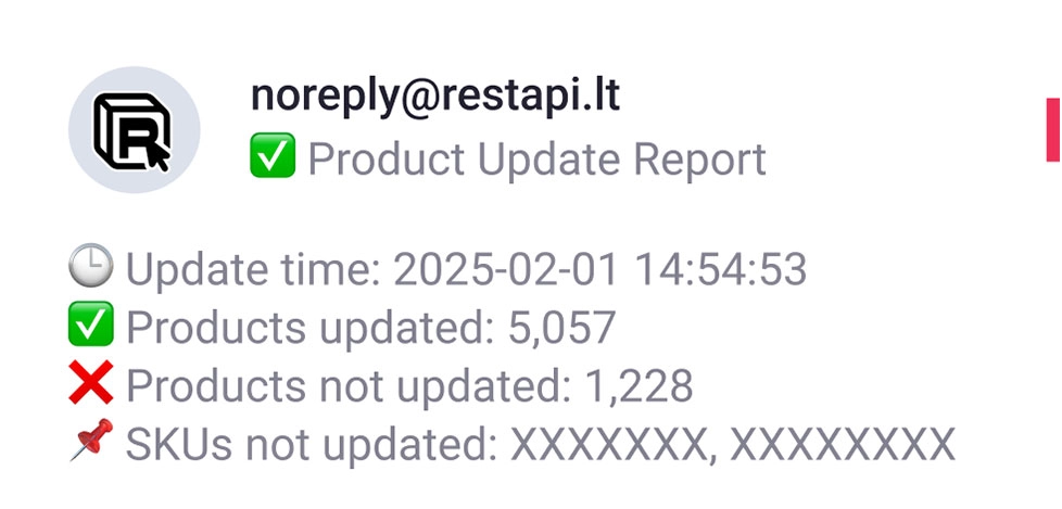 REST API prekiu atnaujinimas vs Wp all import