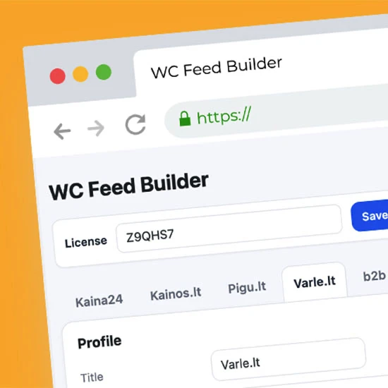 WC Feed builder, XML prekių importas į pigu.lt, varle.lt, kainos.lt kaina24.lt